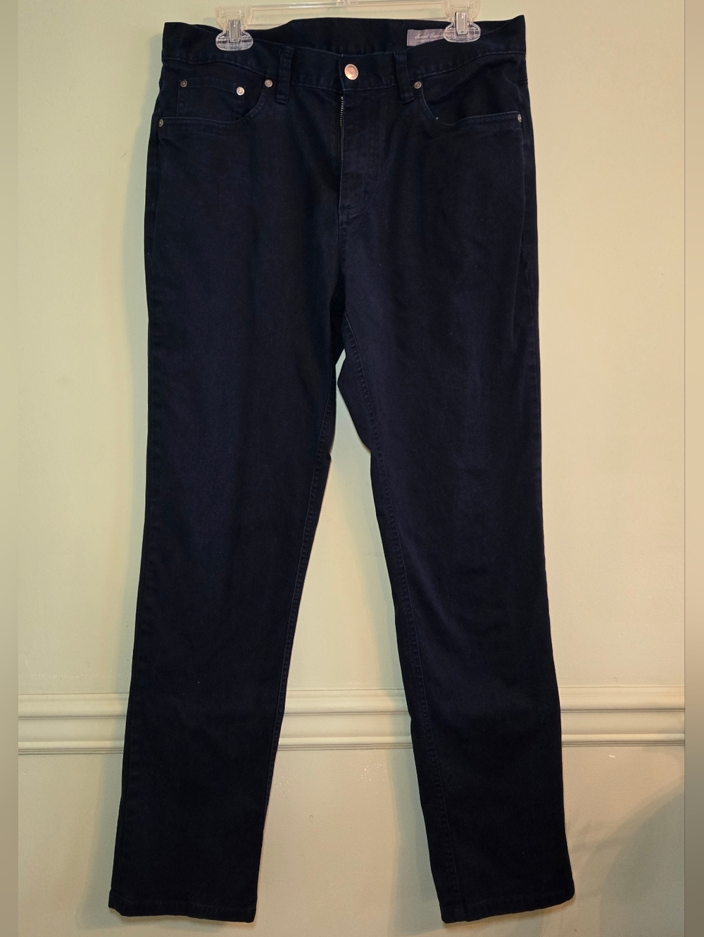 Men's 33 x 32 Dark Navy Straight-Leg Pants Daniel Cremieux